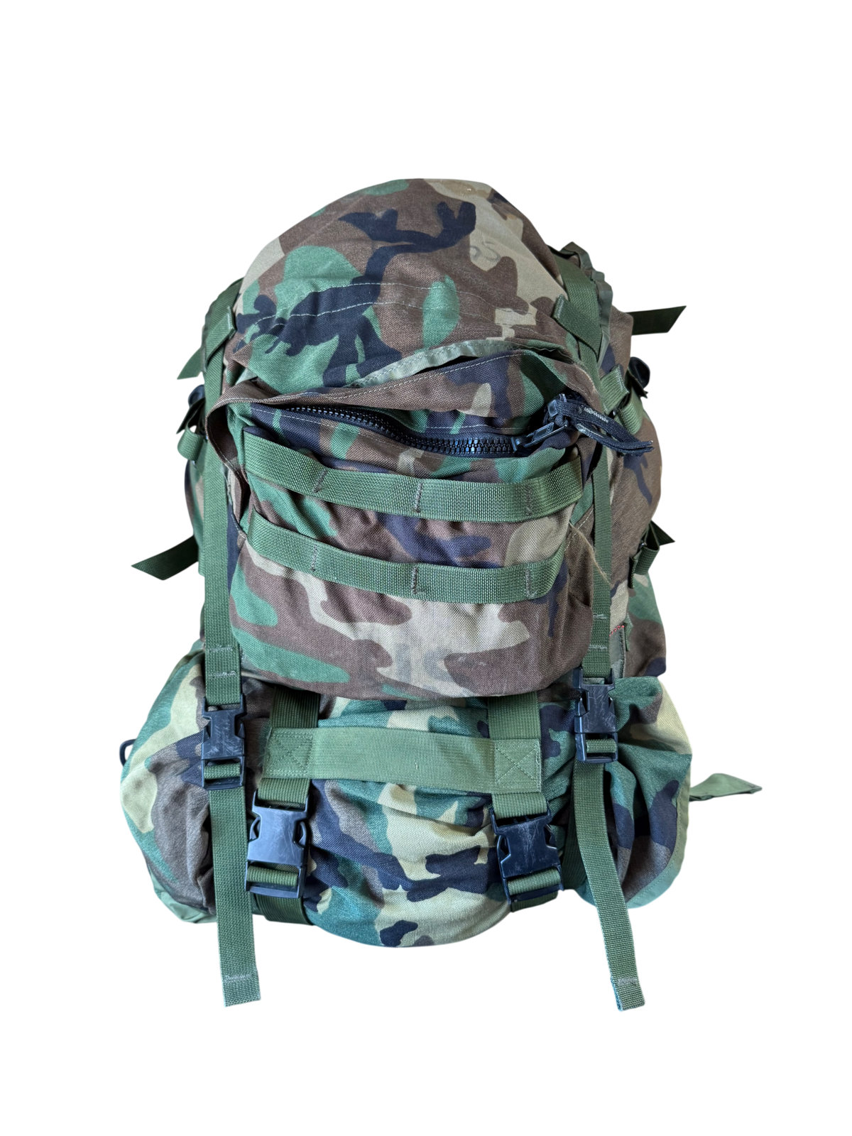 USGI MOLLE II Large Rucksack – M81 Woodland with Gray Frame