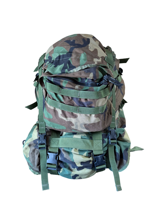 USGI MOLLE II Large Rucksack – M81 Woodland with Gray Frame
